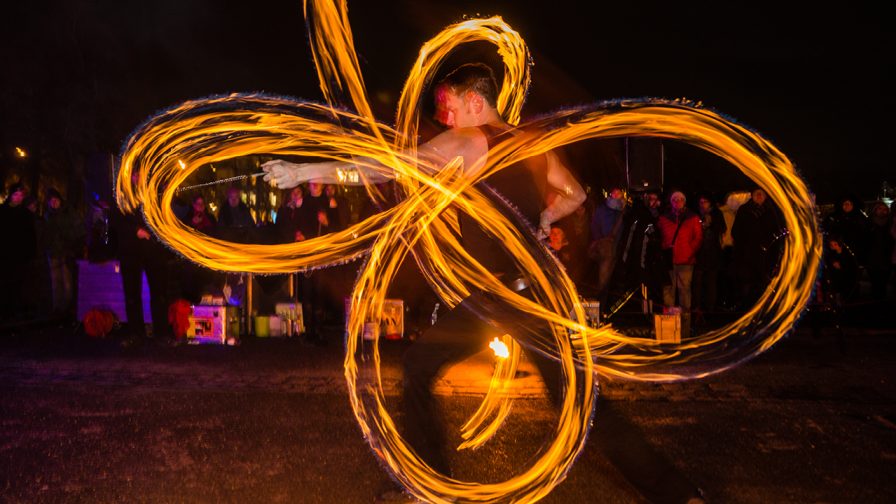 Faszination Feuershow Tollwood Winterfestival 2019