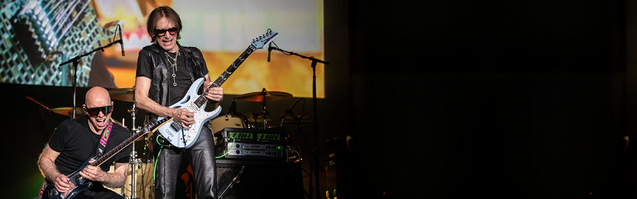 Veranstaltung Joe Satriani & Steve Vai - Tollwood Mnchen: Veranstaltungen,  Konzerte, Theater, Markt, Weihnachtsmarkt