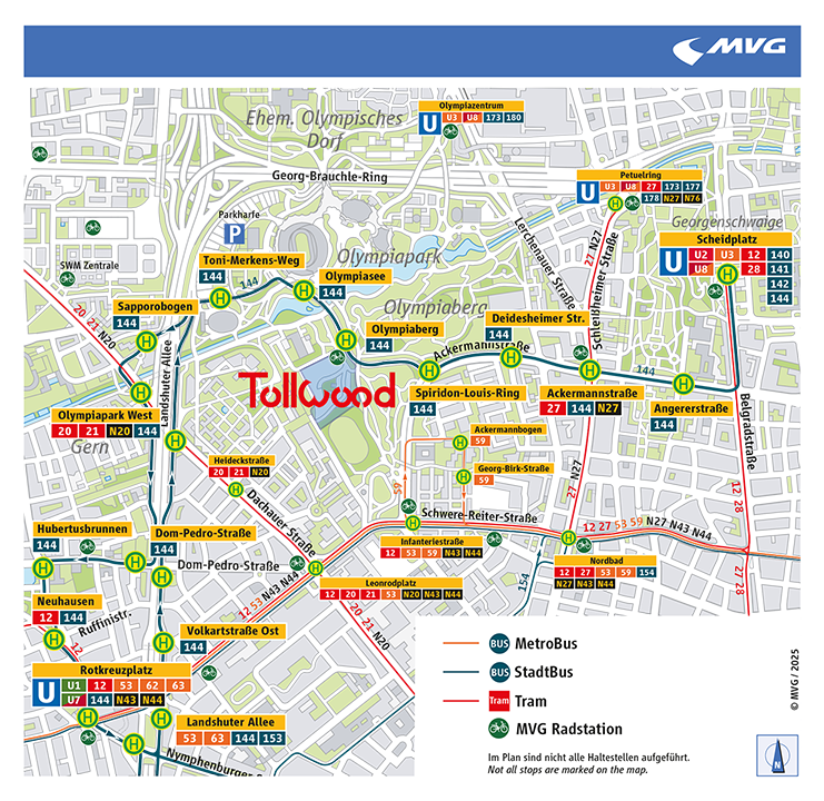 Linienplan Öffentliche Verkehrsmittel